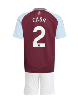 Billige Aston Villa Matty Cash #2 Hjemmedraktsett Barn 2024-25 Kortermet (+ Korte bukser)